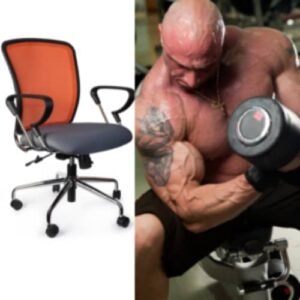 Office or Study Chair Seated Bicep Curls at Home