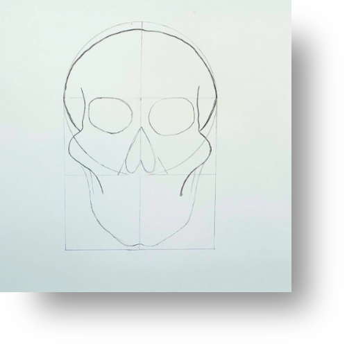 Easy Skull Drawing for Beginners