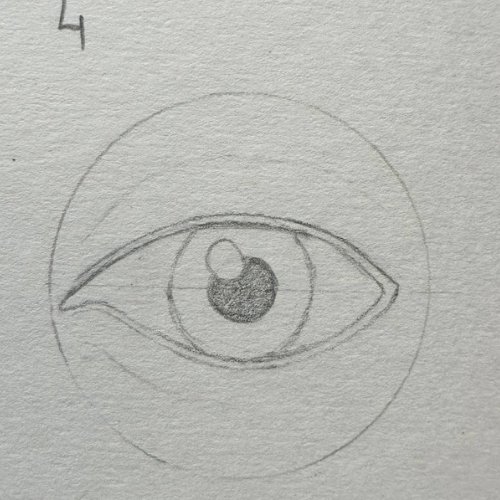 drawing of an eye