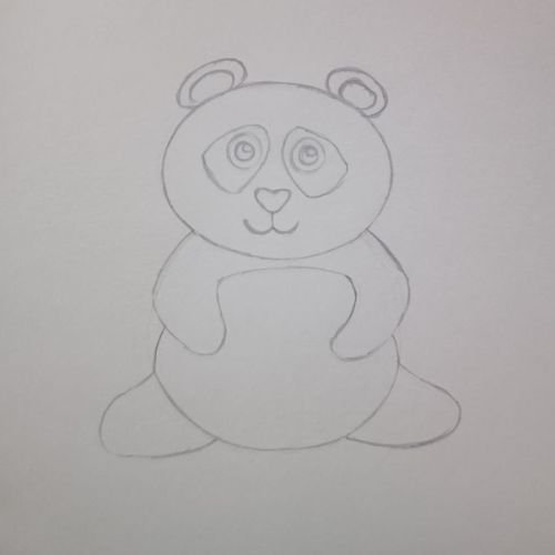 How to draw a panda Bear