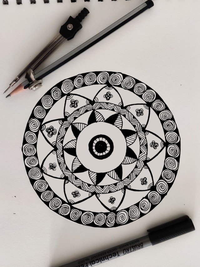 How to Draw an Easy Mandala Art for Beginners